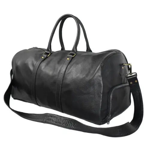 Original Leather Black Duffle Bag