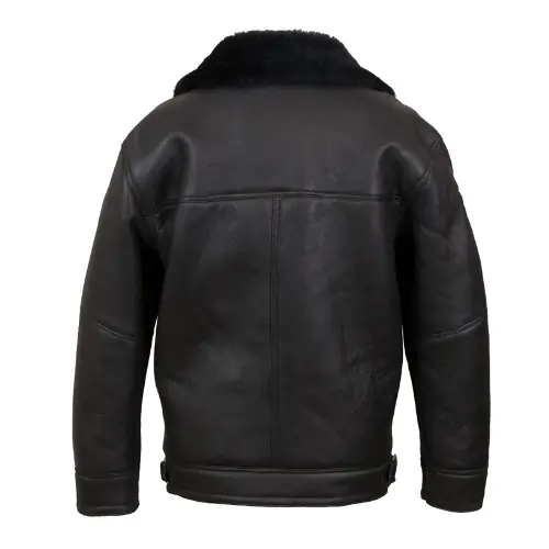 Men's Black Sheepskin Leather Jacket